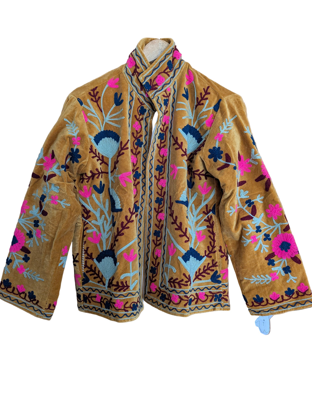 Mustard Velvet Suzani Jacket